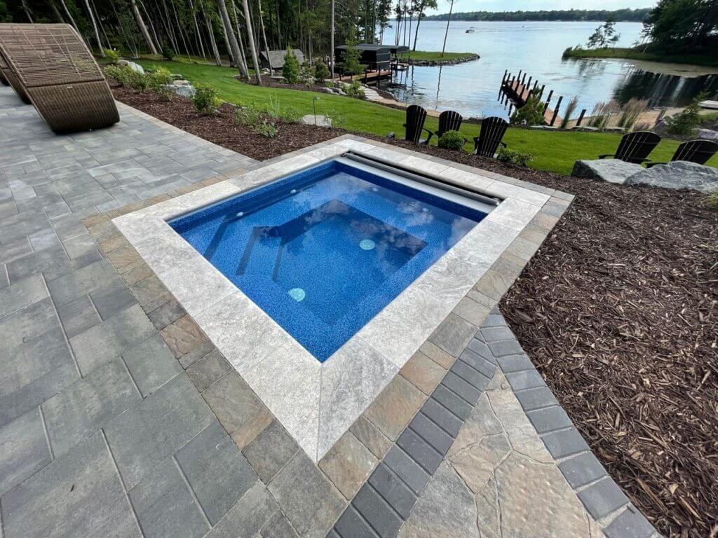 GLI POOL LINER "BEACH PEBBLE BLUE FULL FLOOR"